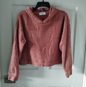 Old Navy Kids Rose Waffle Knit Hoodie